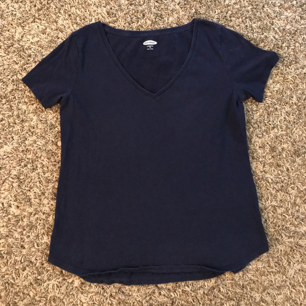 Old Navy dark blue v-neck short sleeve t-shirt